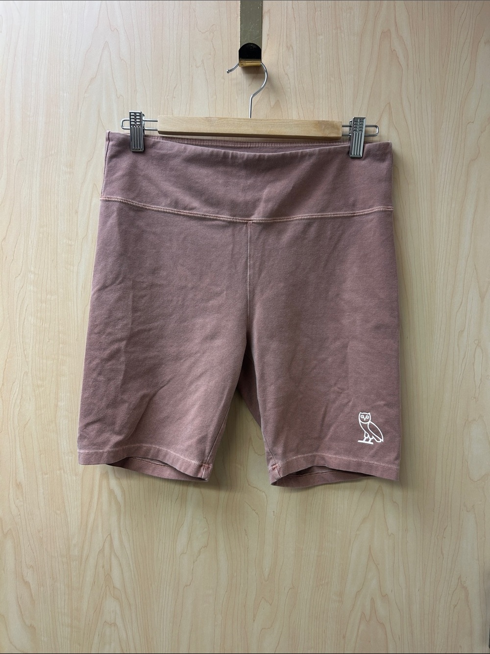 High-Waist OVO Mauve Bike Shorts